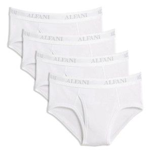 Alfani Men's 4 Pack Cotton Briefs Underwear Classic TAGLESS WICKING White XL $40